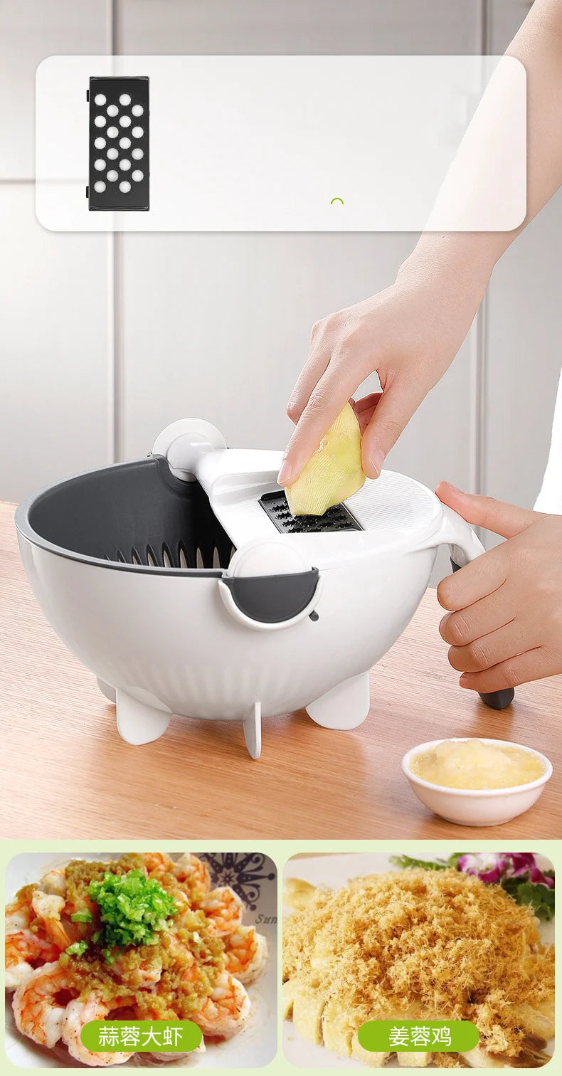 Rotating Vegetable Cutter and Mandoline Slicer