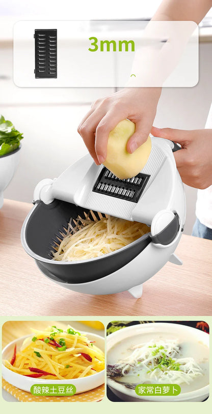 Rotating Vegetable Cutter and Mandoline Slicer