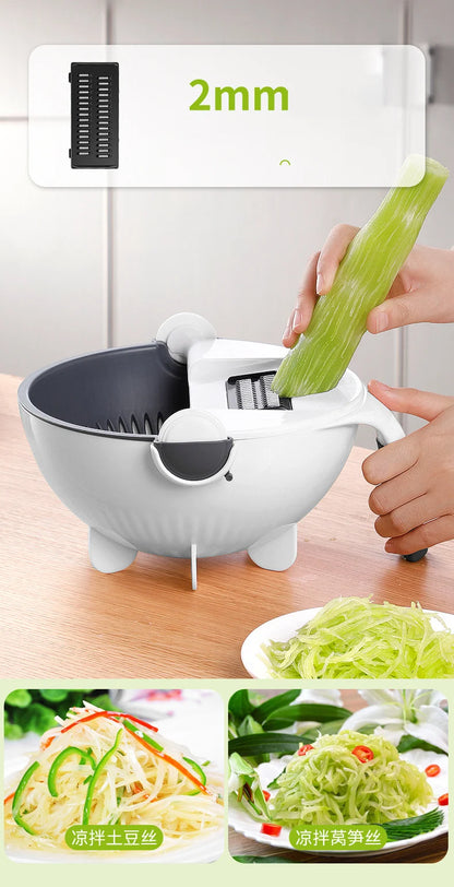 Rotating Vegetable Cutter and Mandoline Slicer