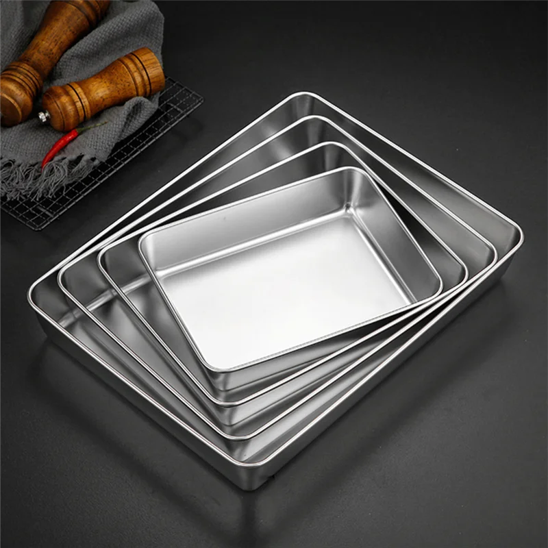 Stainless Steel Rectangular Baking Tray