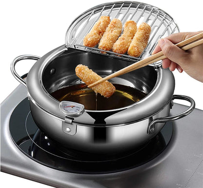 Japanese Deep Frying Pot with Thermometer