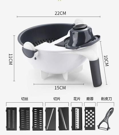 Rotating Vegetable Cutter and Mandoline Slicer