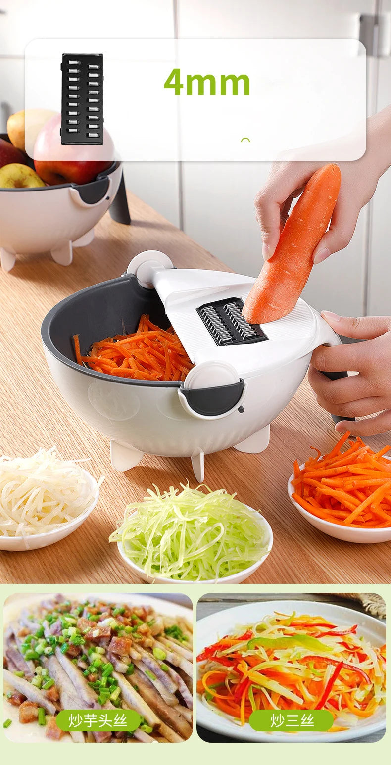 Rotating Vegetable Cutter and Mandoline Slicer