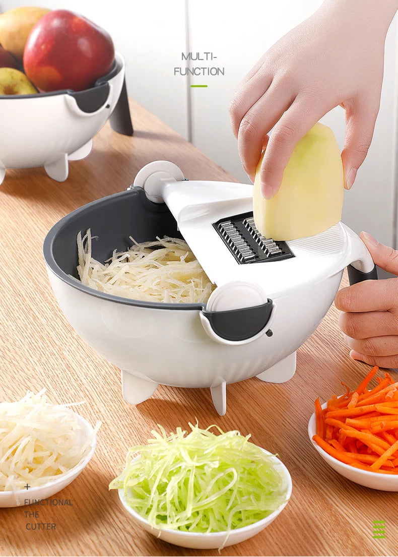 Rotating Vegetable Cutter and Mandoline Slicer