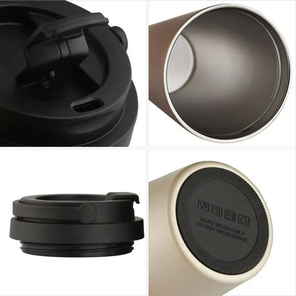 Travel Coffee Cup with Lid and Handle