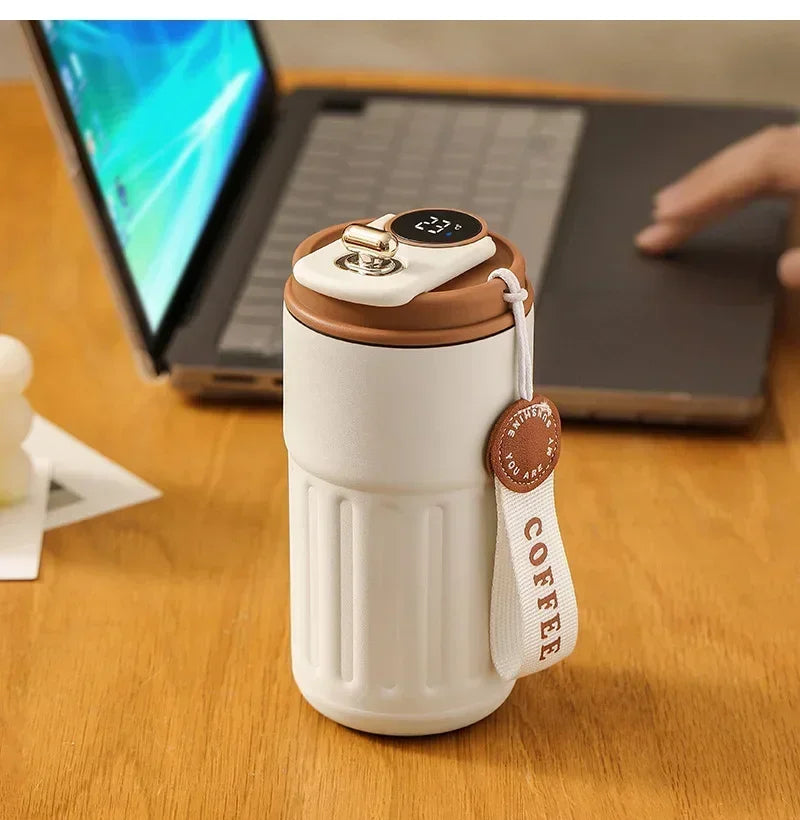 Stainless Steel Smart Flask with Temperature Display