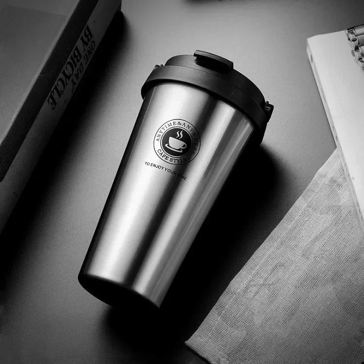 Travel Coffee Cup with Lid and Handle