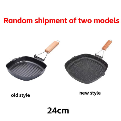 Foldable Outdoor Grill Pan with Wooden Handle