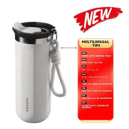 Leakproof Vacuum Insulated Travel Flask for Coffee & Beverages