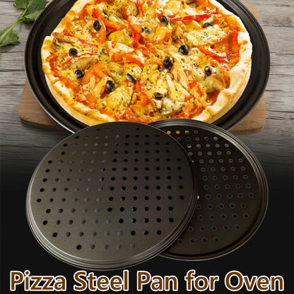 Round Perforated Non-Stick Pizza Baking Pan