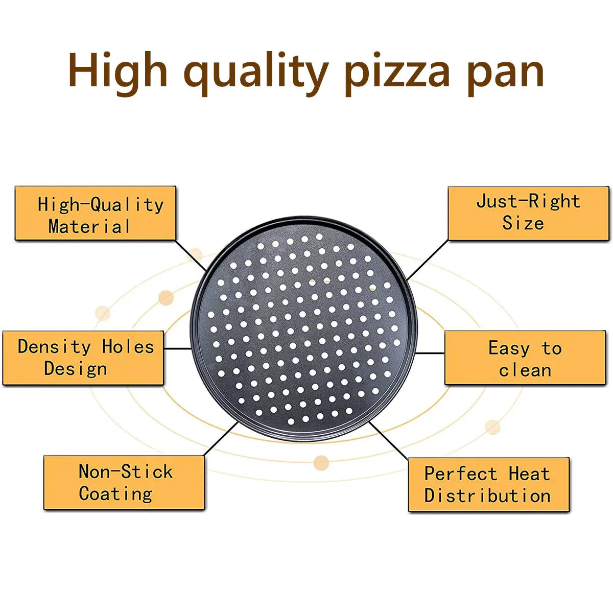 Round Perforated Non-Stick Pizza Baking Pan