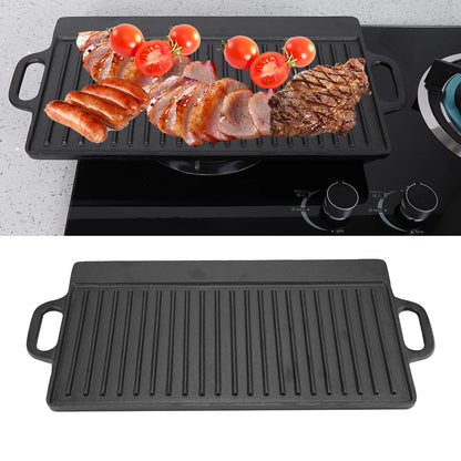 Non-Stick Cast Iron Double-Sided Griddle Pan