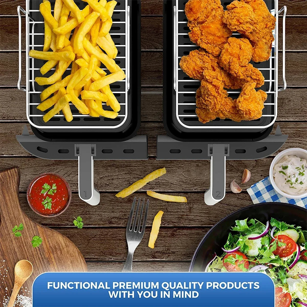 Air Fryer Rack with 4 Skewers