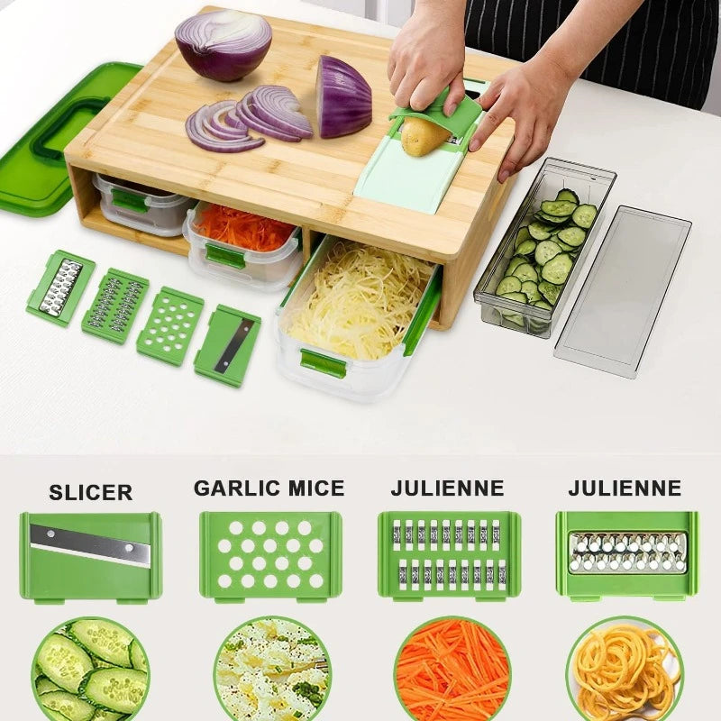 Meal Prep Station and Chopping Board Set