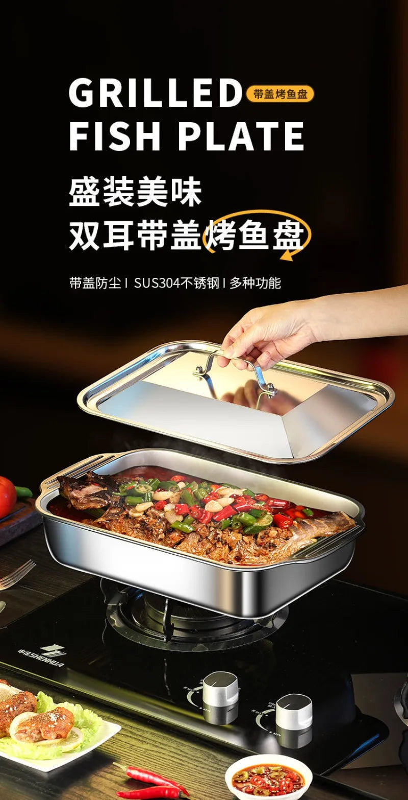 Stainless Steel Non-Stick Fish Baking