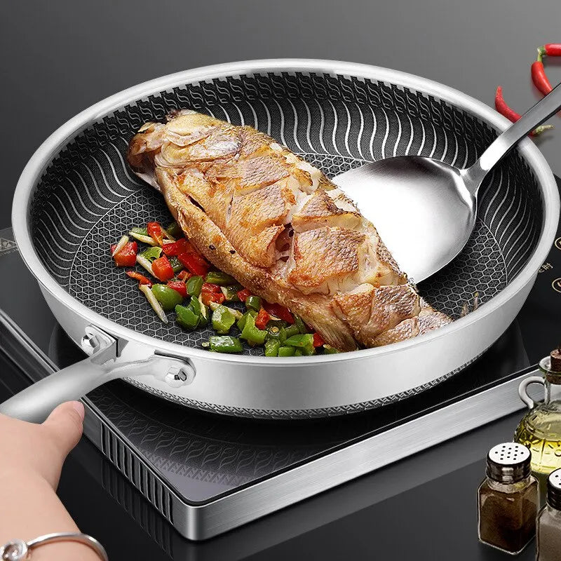 Premium Tri-Ply Stainless Steel Frying Pan