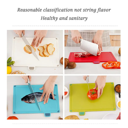 Plastic Chopping Board Set with Holder