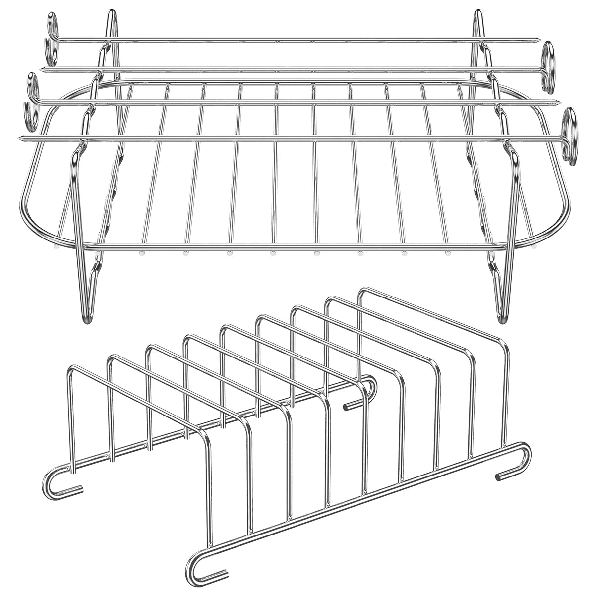 Air Fryer Rack with 4 Skewers