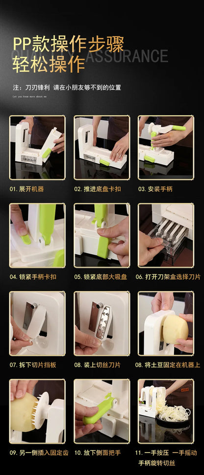 Multifunctional Rotating Potato Grater