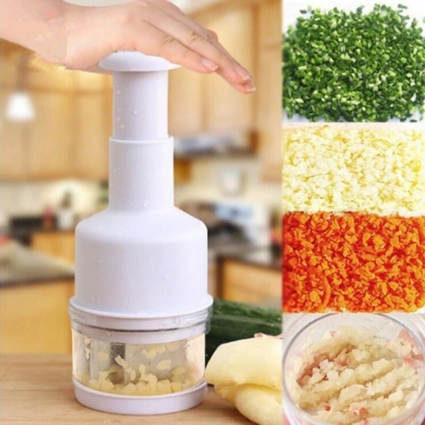 Manual Hand-Press Food Cutter