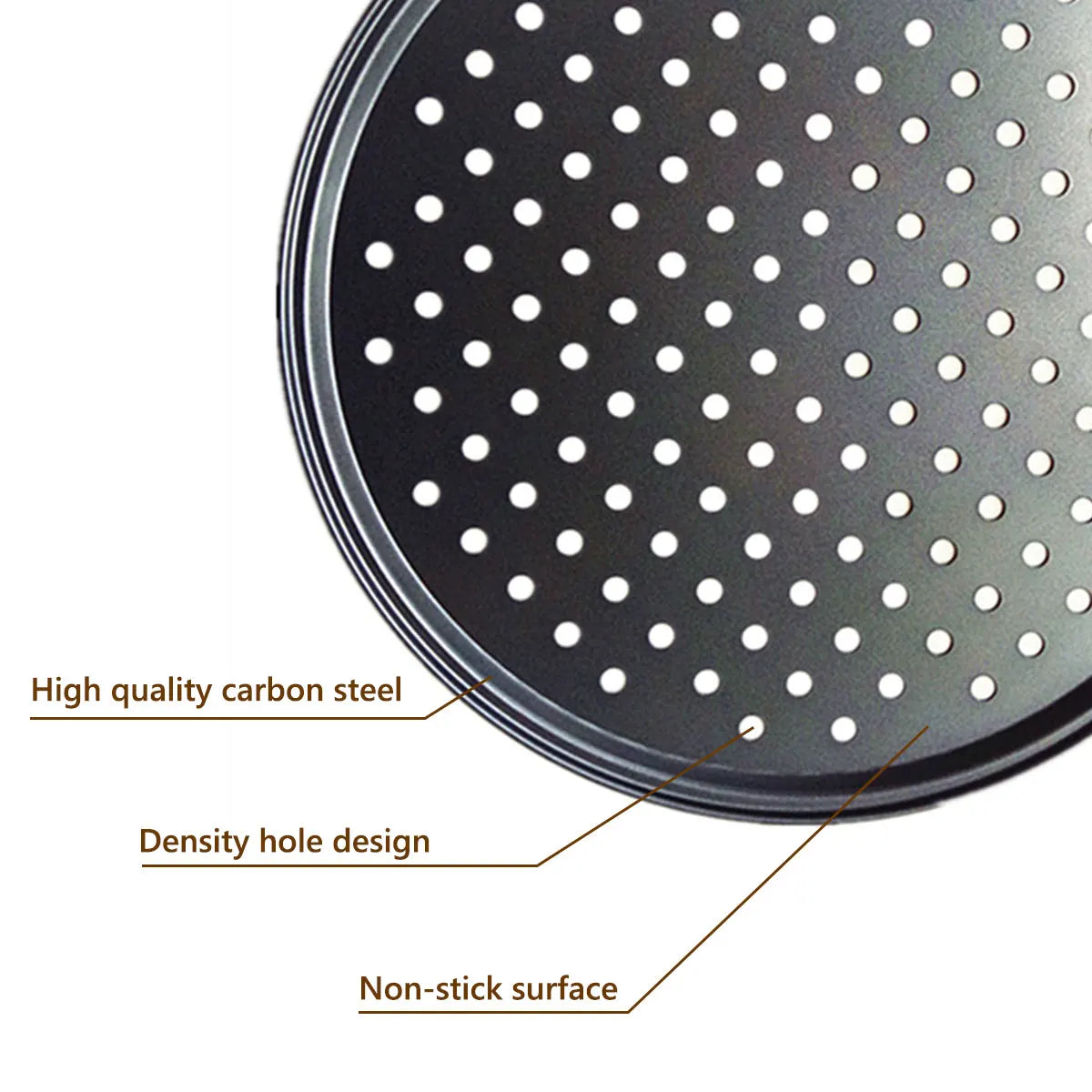 Round Perforated Non-Stick Pizza Baking Pan