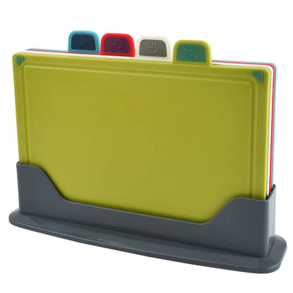 Plastic Chopping Board Set with Holder