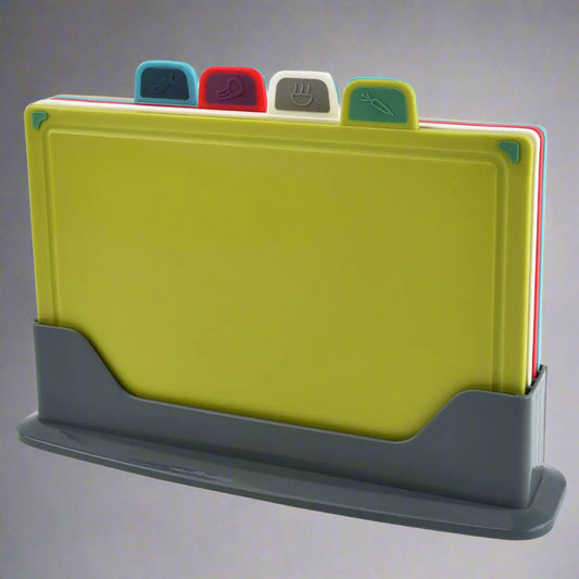 Plastic Chopping Board Set with Holder