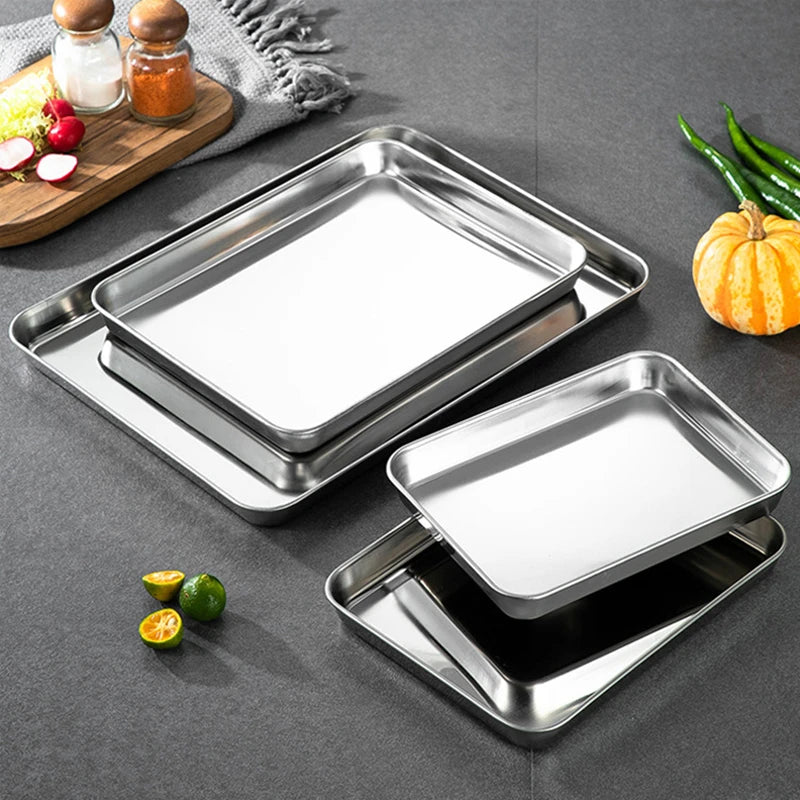 Stainless Steel Rectangular Baking Tray