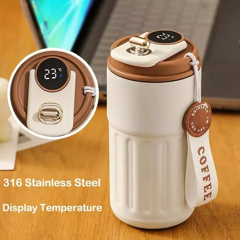 Stainless Steel Smart Flask with Temperature Display