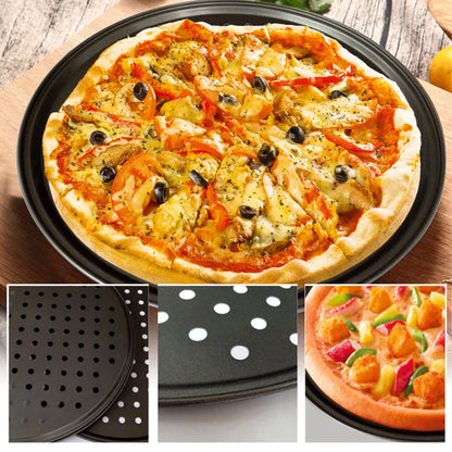 Round Perforated Non-Stick Pizza Baking Pan