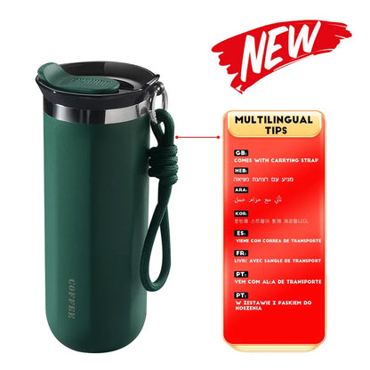 Leakproof Vacuum Insulated Travel Flask for Coffee & Beverages