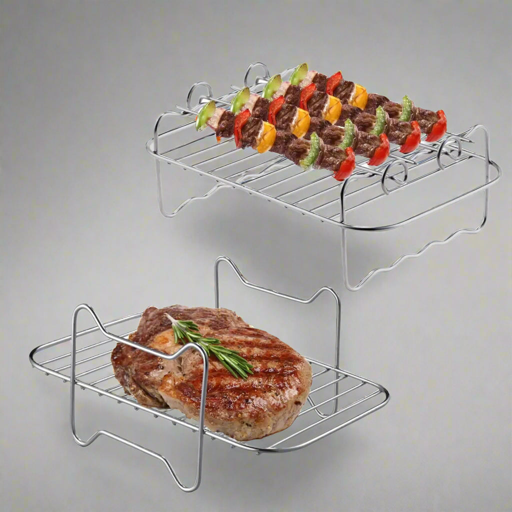 Air Fryer Rack with 4 Skewers