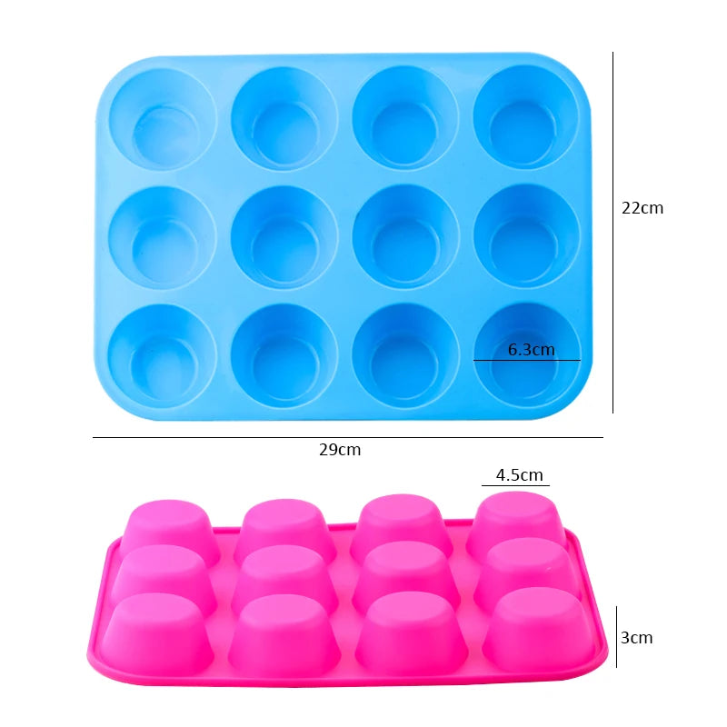 12-Hole Silicone Round Mold