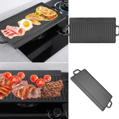 Non-Stick Cast Iron Double-Sided Griddle Pan