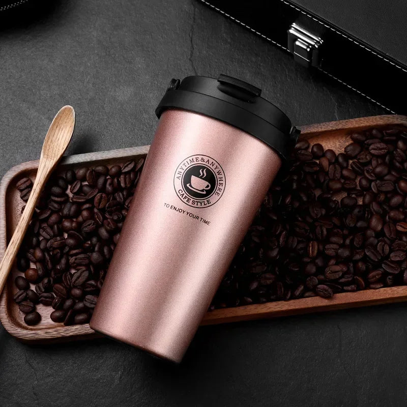 Travel Coffee Cup with Lid and Handle