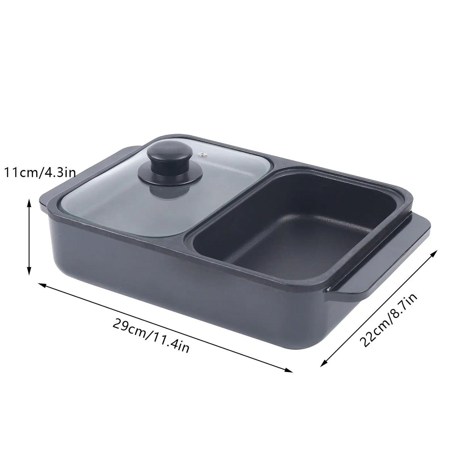 1200W Smokeless Shabu Cooking Pan