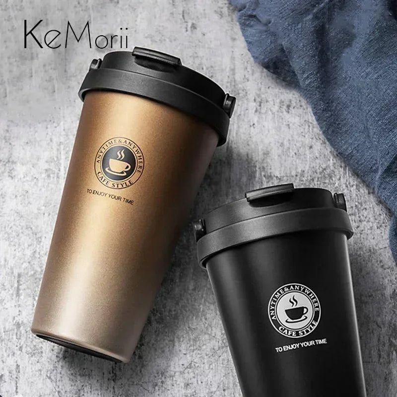 Travel Coffee Cup with Lid and Handle