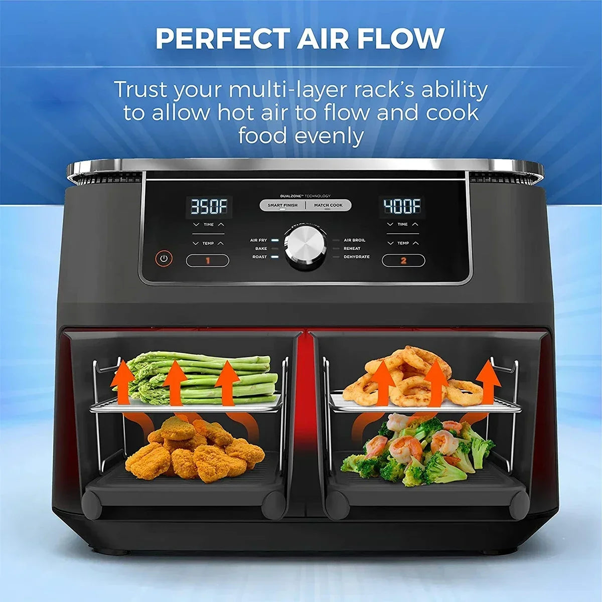 Air Fryer Rack with 4 Skewers