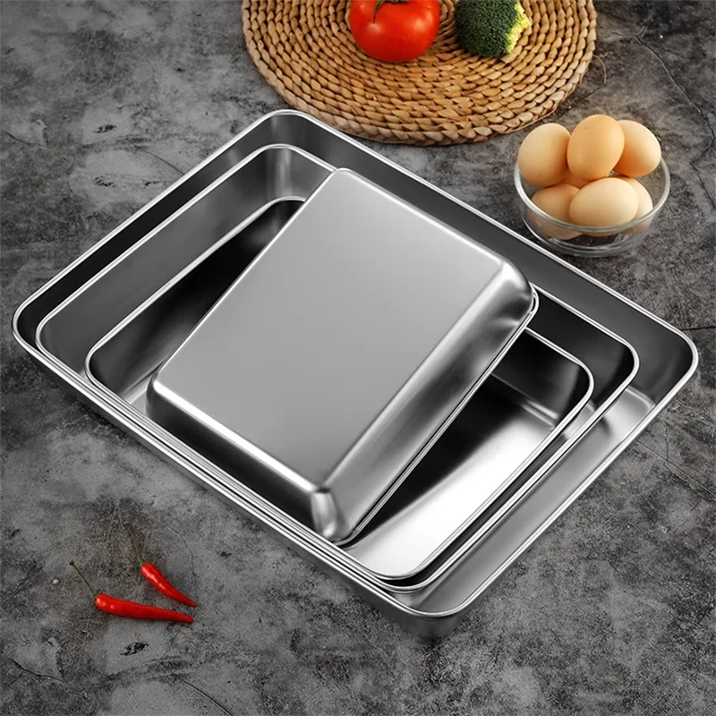 Stainless Steel Rectangular Baking Tray