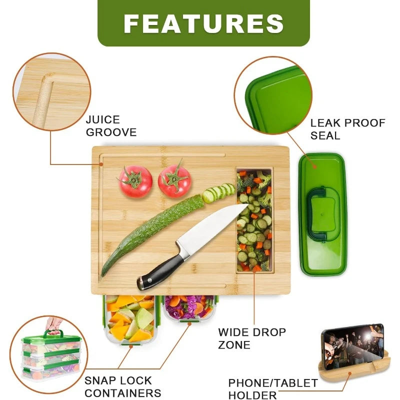 Meal Prep Station and Chopping Board Set