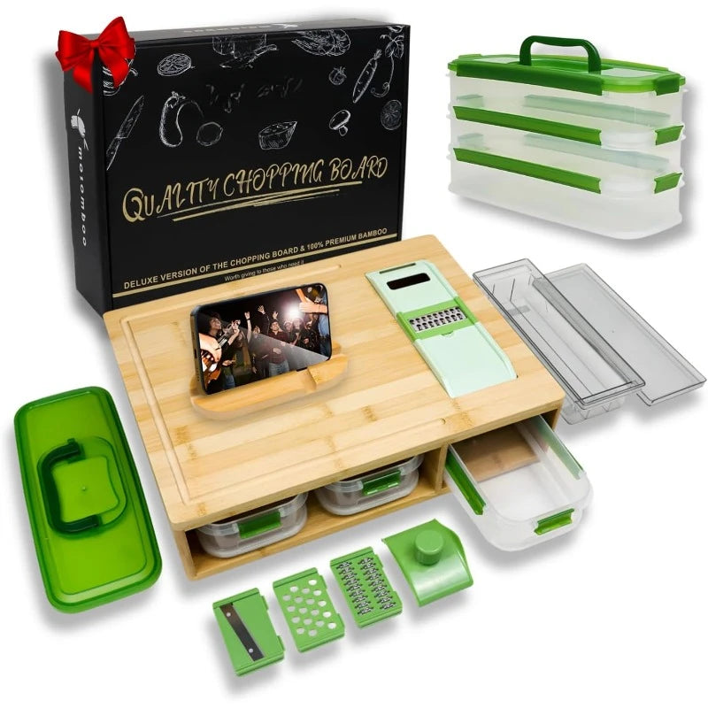 Meal Prep Station and Chopping Board Set