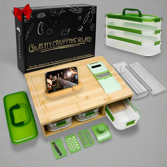 Meal Prep Station and Chopping Board Set