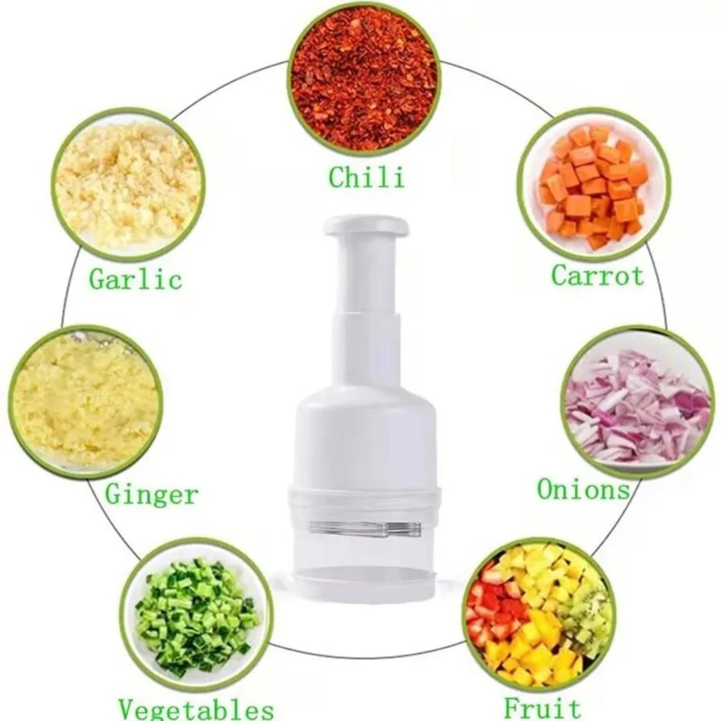 Manual Hand-Press Food Cutter