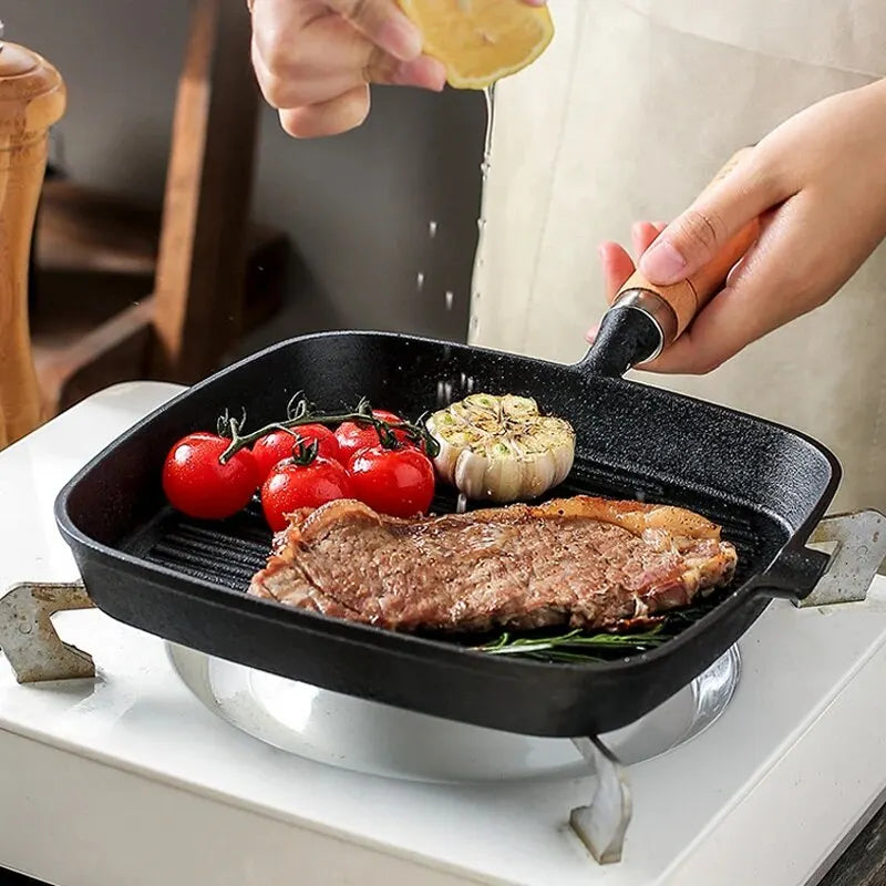 Thickened Cast Iron Steak Frying Pan