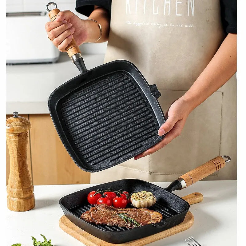 Thickened Cast Iron Steak Frying Pan